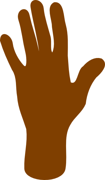 Clip Art Brown Hand (348x596)