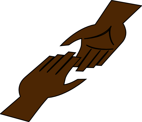 Helping Hands Clip Art - Vector Graphics (600x517)