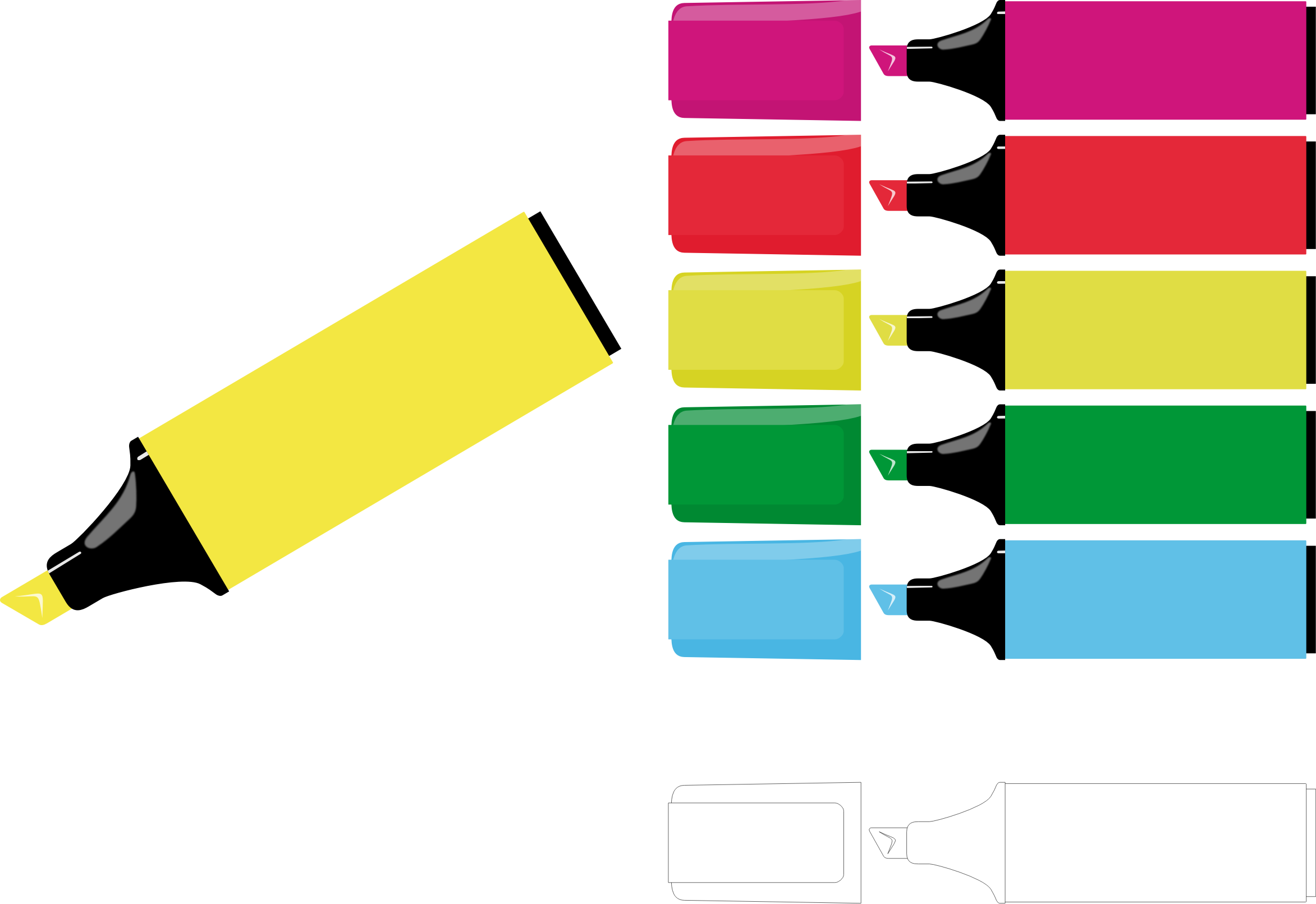 Markers Clipart (900x618)