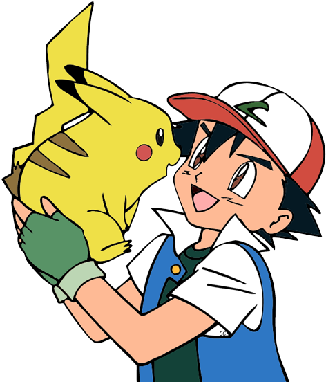 Pikachu And Ash (484x554)