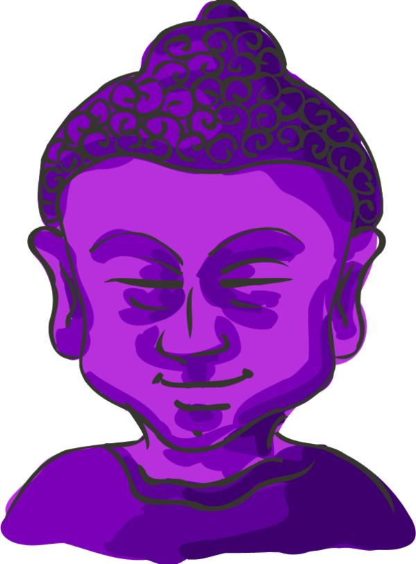 Vector Clip Art - Buddha Cartoon (600x812)