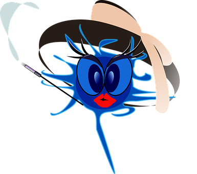 Creature, Blue, Hat, Alien, Monster - Creature, Blue, Hat, Alien, Monster (385x340)