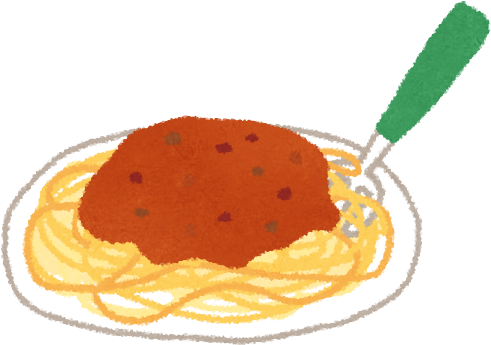 ミートソース・スパゲッティのイラスト - Fast Food (510x376)