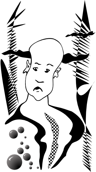 Free Vector Bald Man Clip Art - Man (336x597)