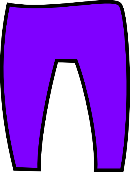 Purple Pants Clipart (450x595)