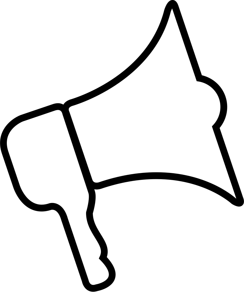 Megaphone Comments - Speaker Cone Icon (822x981)