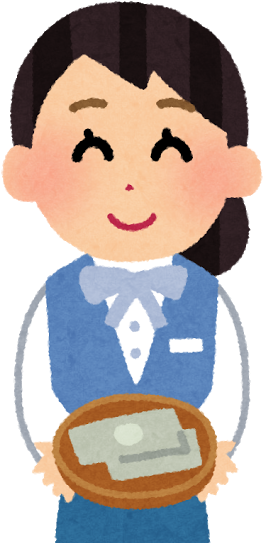 金融・保険系 - 銀行 員 イラスト (504x558)
