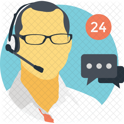 Customer Support Icon - Cartoon (512x512)