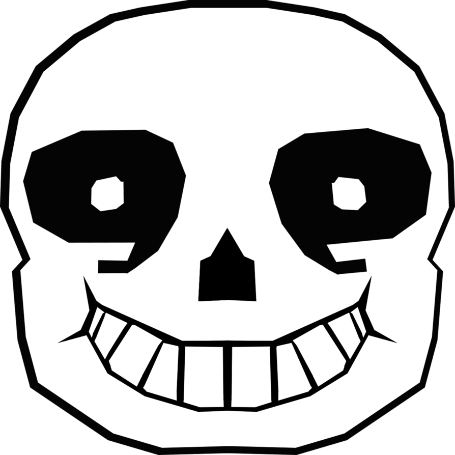 Sans Face By Dragonlovertori - Drawing (894x894)