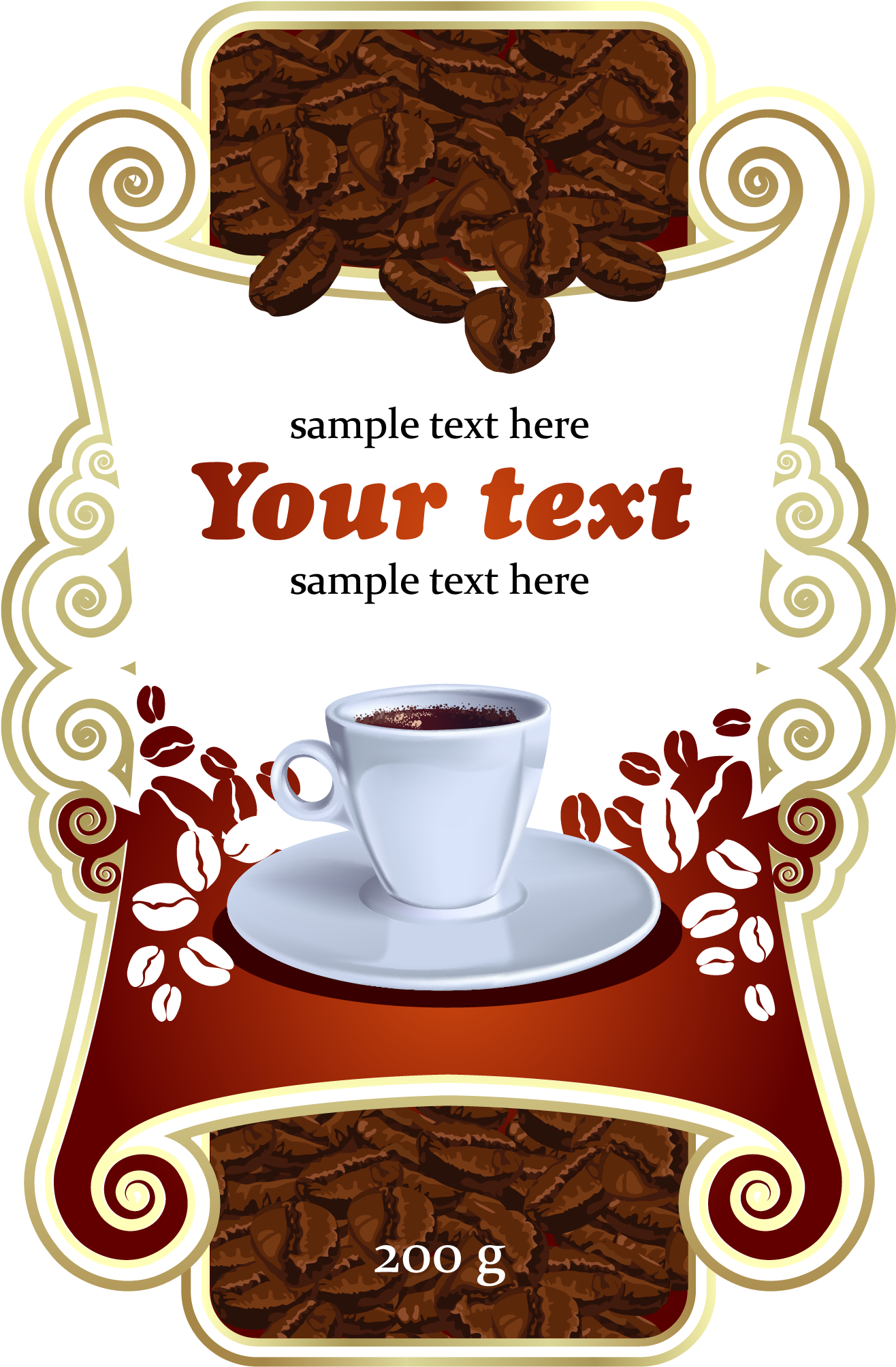 Coffee Bottle Label Euclidean Vector - Coffee (2054x2133)