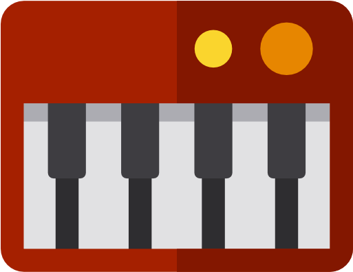 Scalable Vector Graphics Music Icon - Computer Keyboard (512x512)