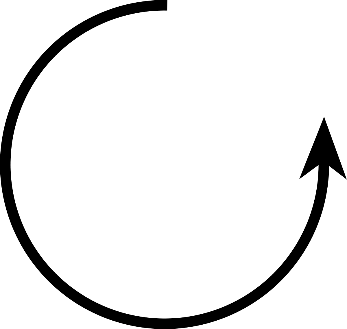 File - Counterclockwise Arrow - Svg - Counter Clockwise Symbol (1200x1138)