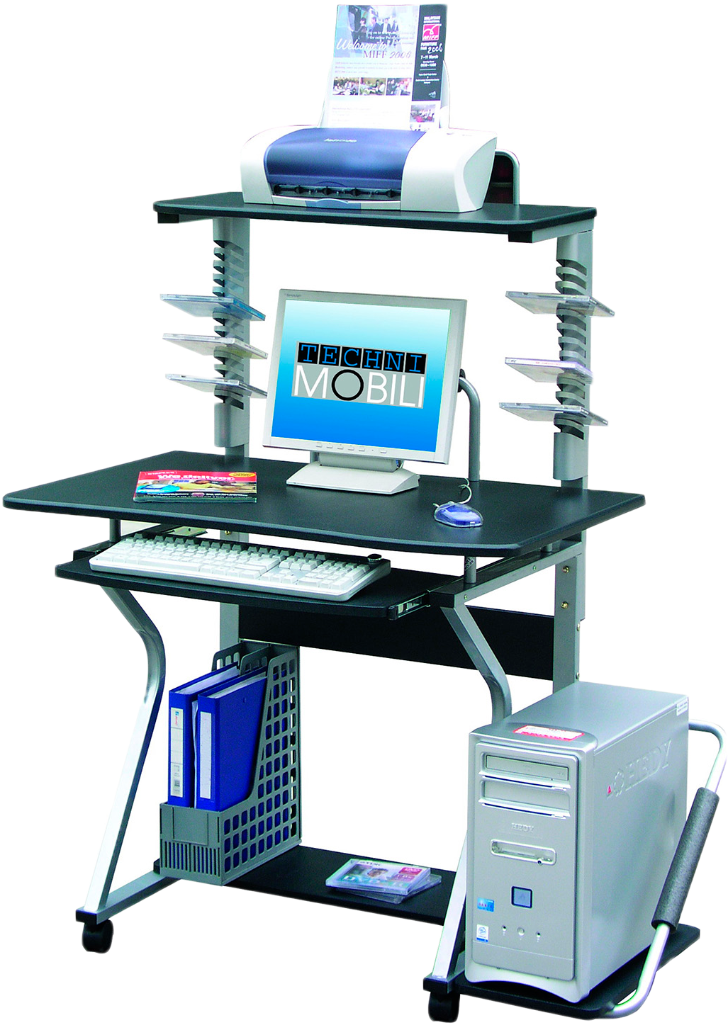 $600 - - Techni Mobili Multifunction Mobile Workstation In Graphite (1102x1500)