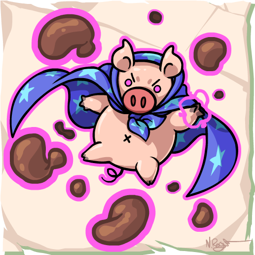 Pork Wizard By The-knick - Cartoon (540x550)