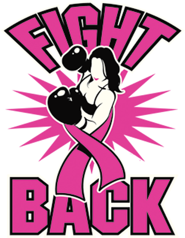 Fight Back - Fight Back Breast Cancer Ribbon Pink Motivational Inspire (500x500)