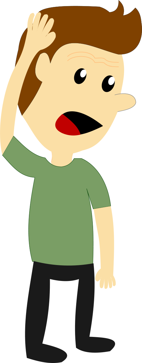 Confused - Cartoon (490x1252)