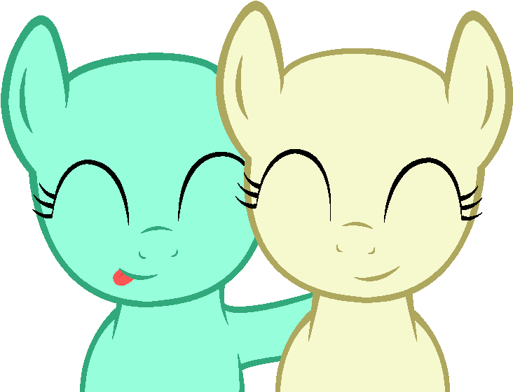 My Little Pony Base - Mlp Base Two Ponies Friends (770x570)