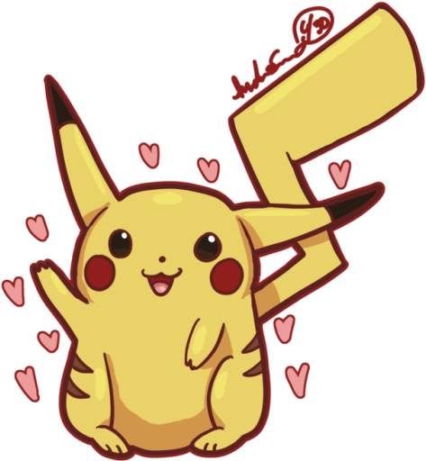 Drawn Pikachu Excited - Pikachu (500x540)