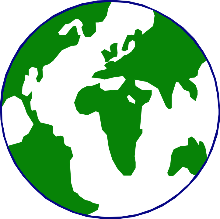 Free Vector Graphic - World Map In A Circle (723x720)
