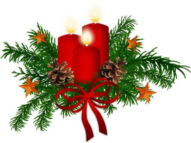 Weihnachtskerzen Clipart (650x484)