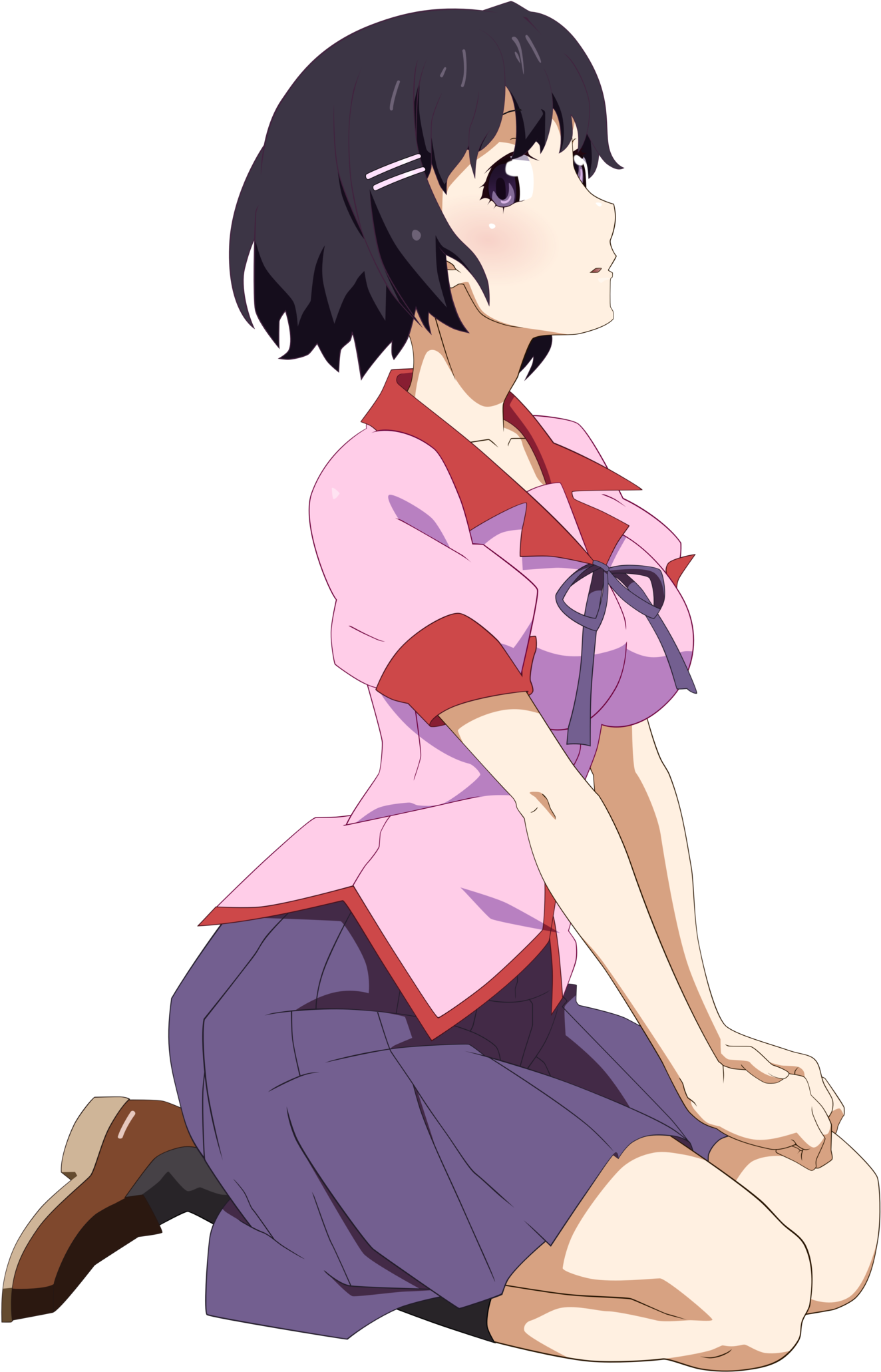 Hanekawa Tsubasa - 物語 シリーズ 透過 (1600x2088)