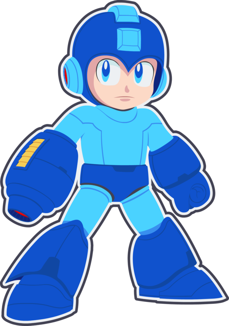Megaman Smash Bros - Mega Man Vector (750x1065)