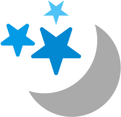 Cloud Icon - Moon And Stars Vector (512x512)