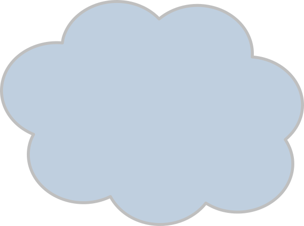 Blue Cloud 10 Clip Art At Clker - Red Cloud (600x447)