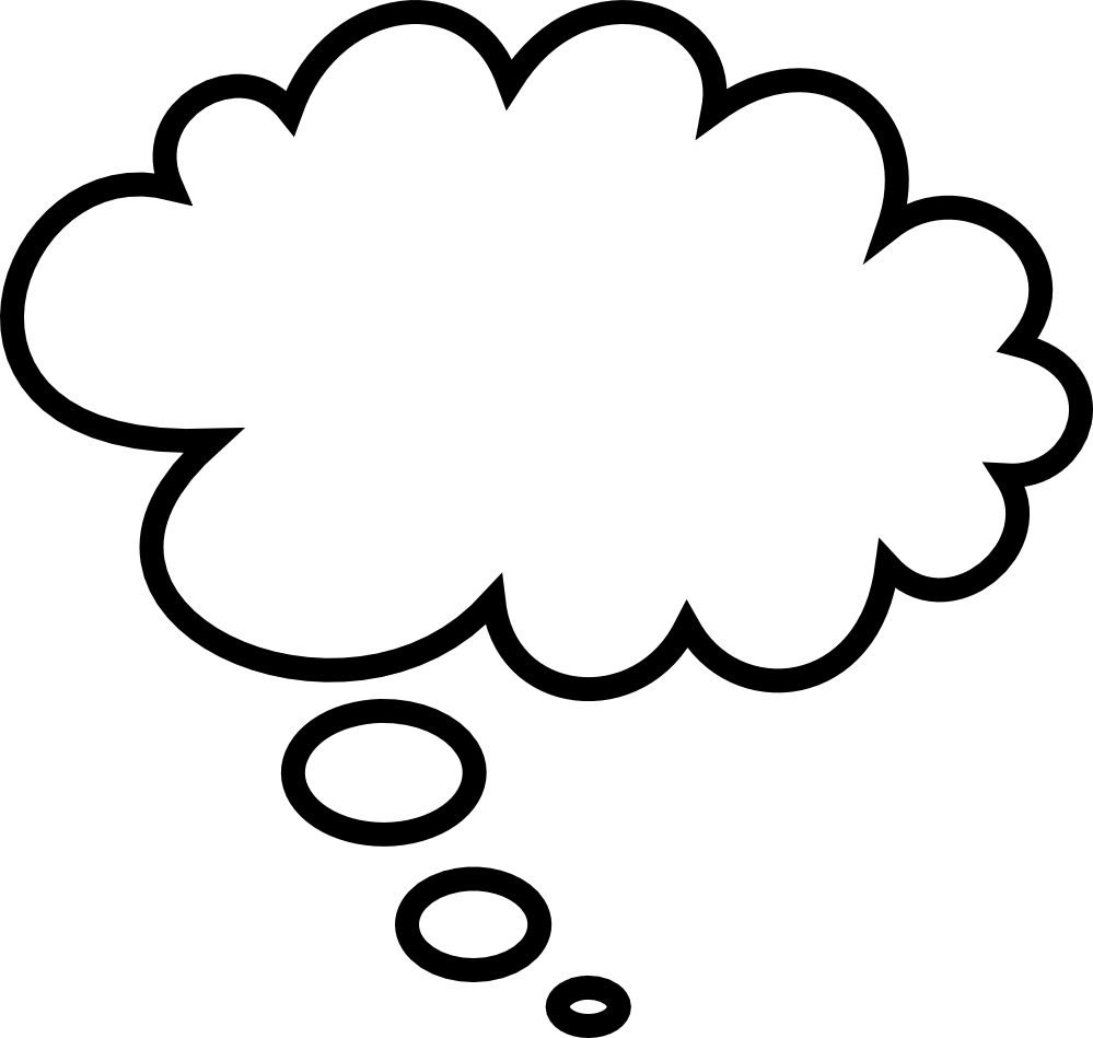 Cloud Clipart Dream Cloud - White Thought Bubble Png (999x949)