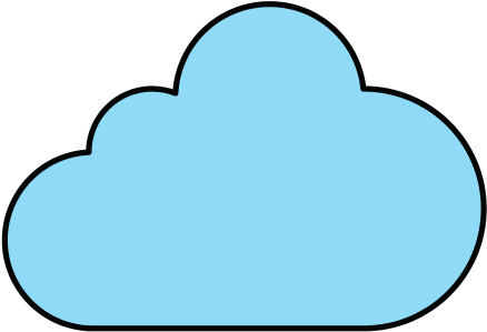 Single Blue Cloud Icon Image - Icon (550x550)