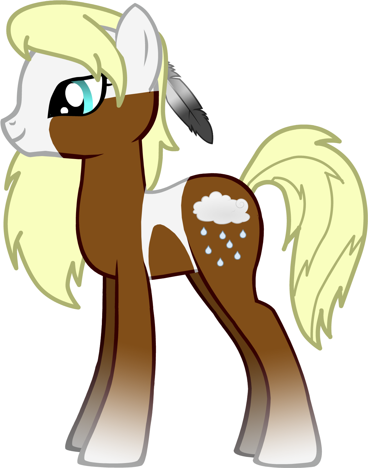 Rain - Mlp Spirit And Rain (1392x1684)