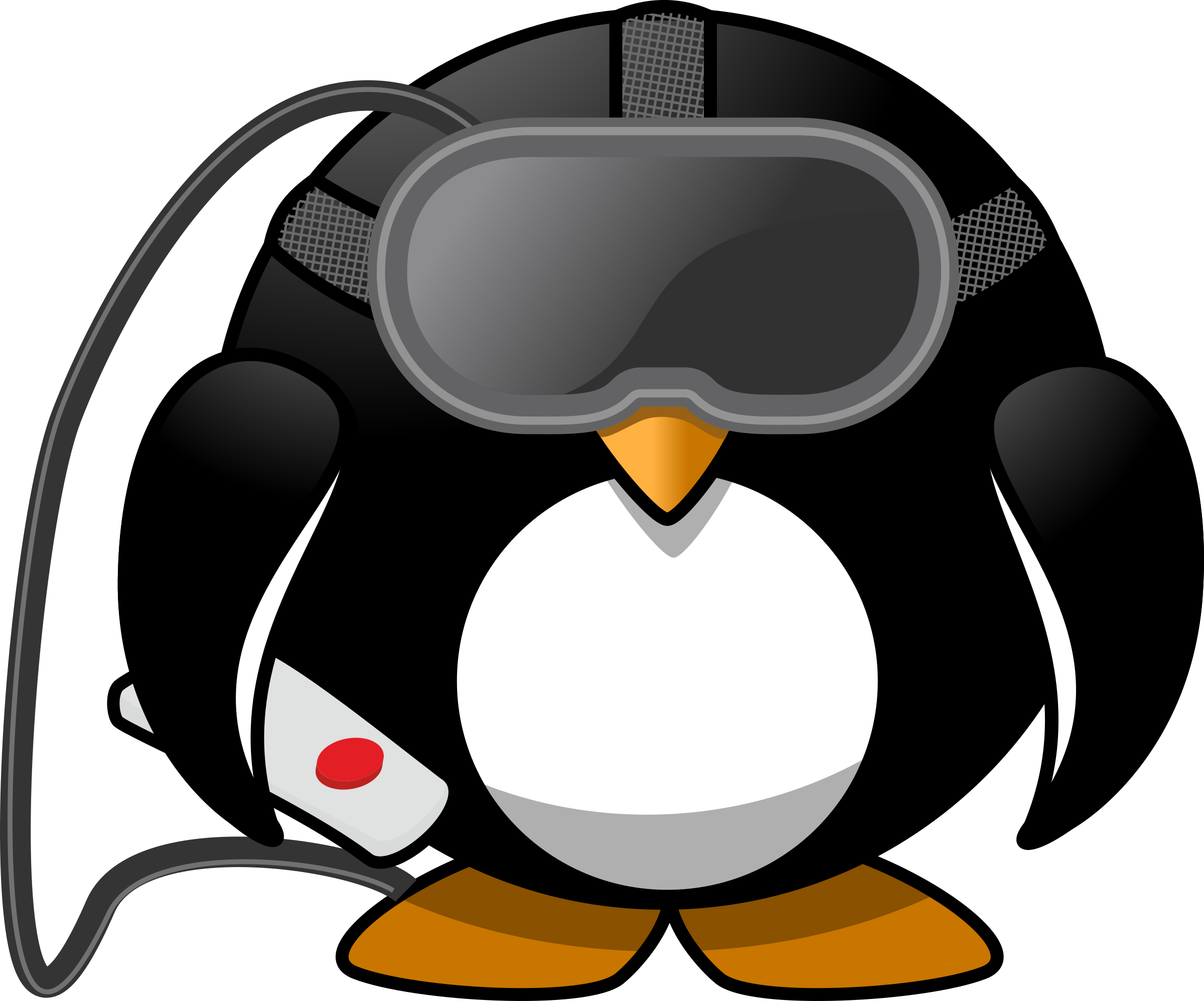 Virtual Reality Penguin - Cartoon Penguin (2400x1995)