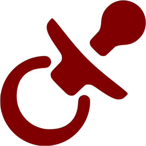 Maroon Pacifier Icon - Pink Pacifier Png (512x512)