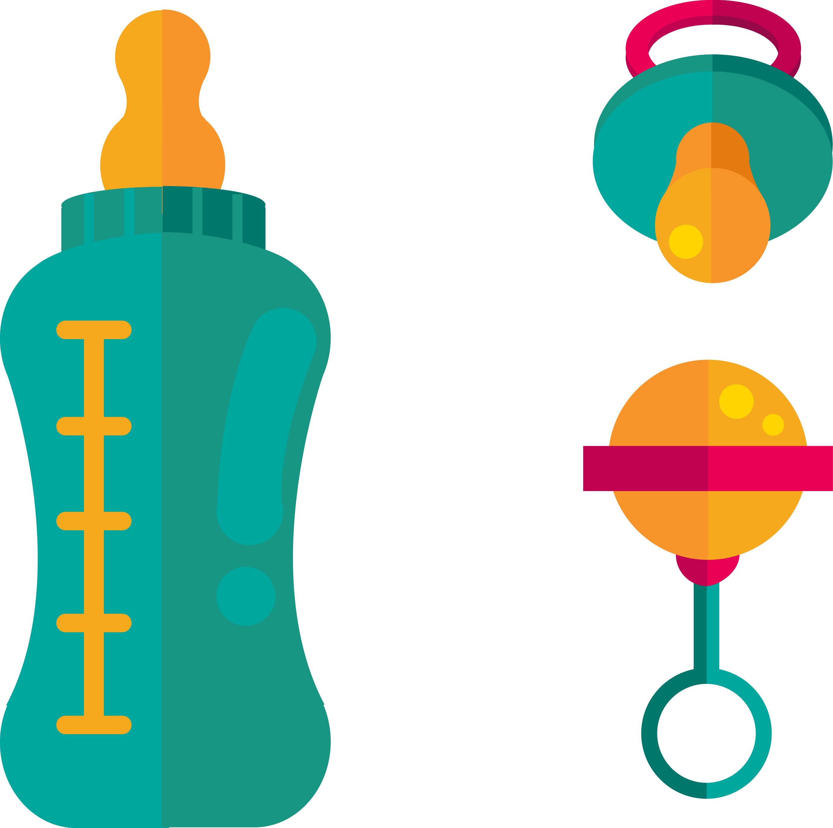 Infant Baby Bottle Pacifier Euclidean Vector - Biberon Vector (2761x2745)