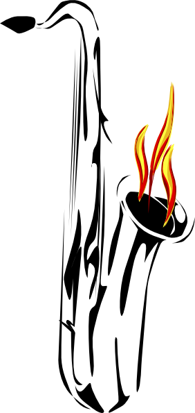 Saxophone Stylized Tattoo (282x595)