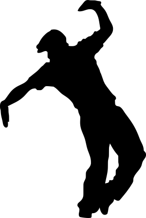 Popping And Locking Silhouette (300x448)