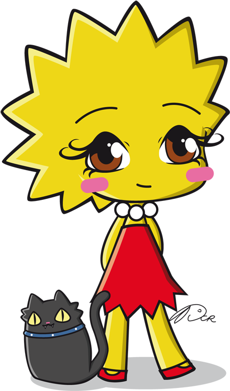 Lisa Simpson Chibi By Dcrmx - Comics (497x787)