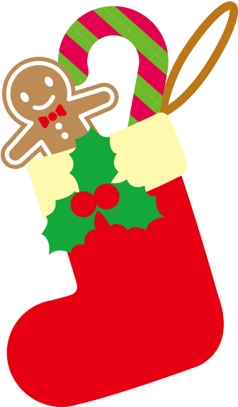 Christmas - クリスマス 靴下 イラスト (335x637)