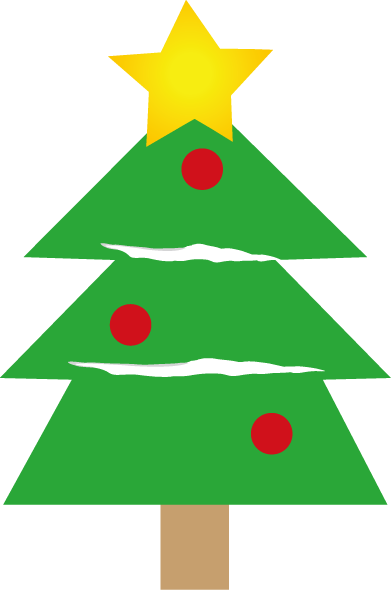 クリスマスツリーのイラスト 印刷用ダウンロード1 - クリスマス ツリー イラスト フリー (391x590)