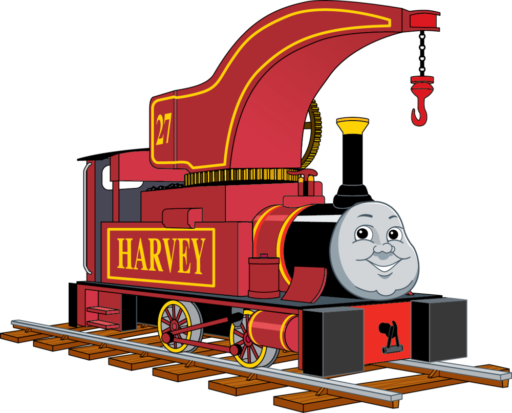 Steam Train Crane - Harvey The Train Thomas (1000x807)