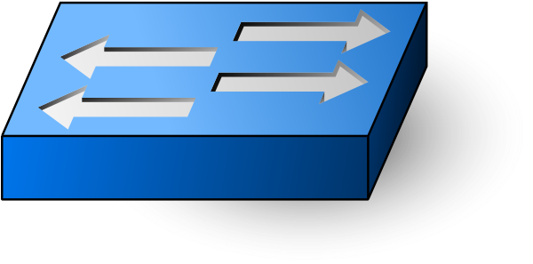 Free Vector Network Switch Clip Art - Network Switch Symbol (600x376)