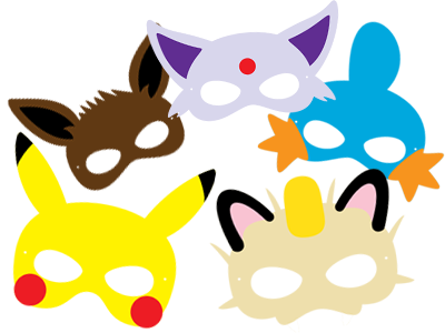 29 Images Of White Pokemon Mask Template Printable - Pokemon Mask Template (400x300)