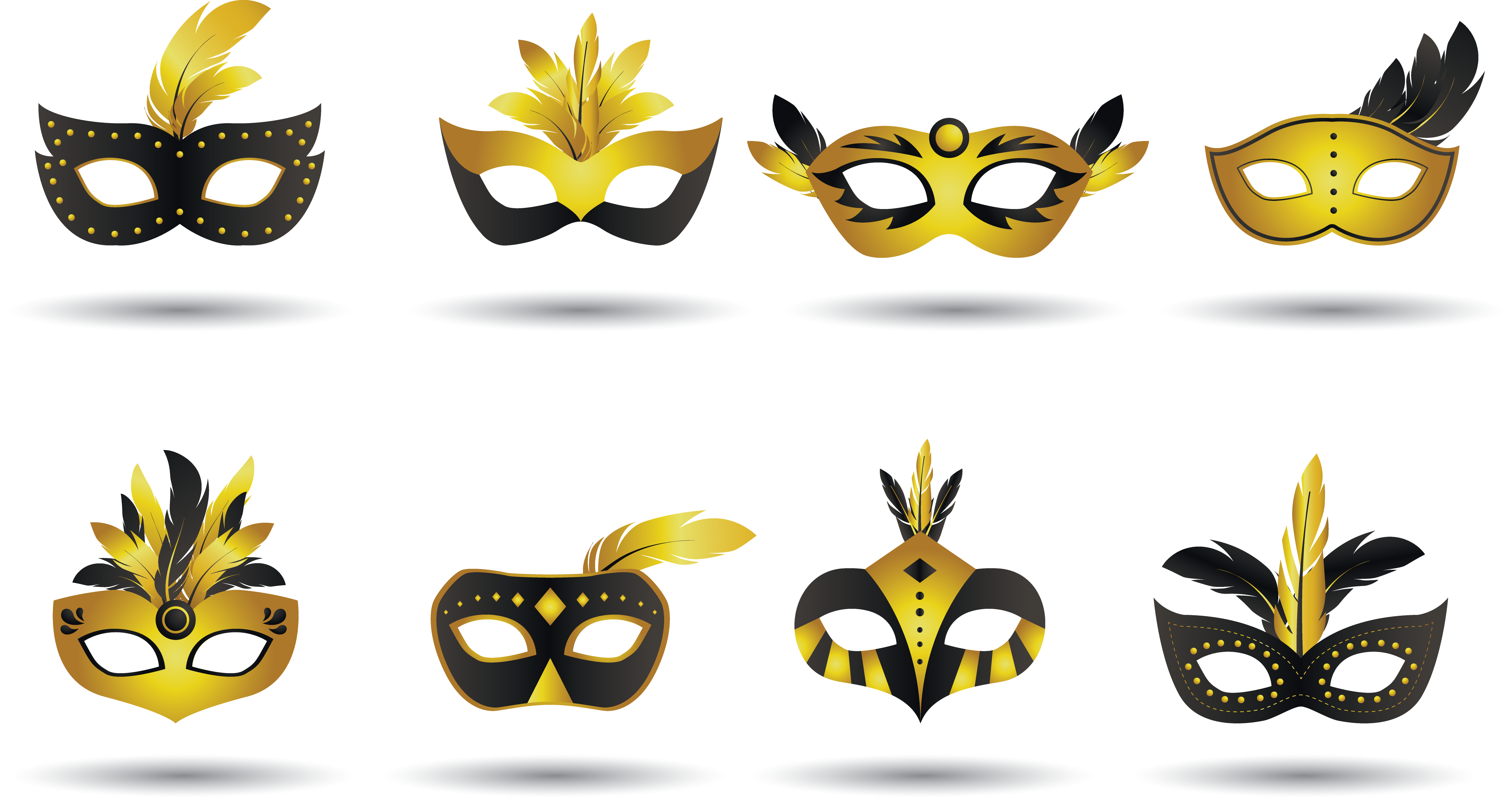 Mask Masquerade Ball - Vector Image Masquerade (5348x2839)