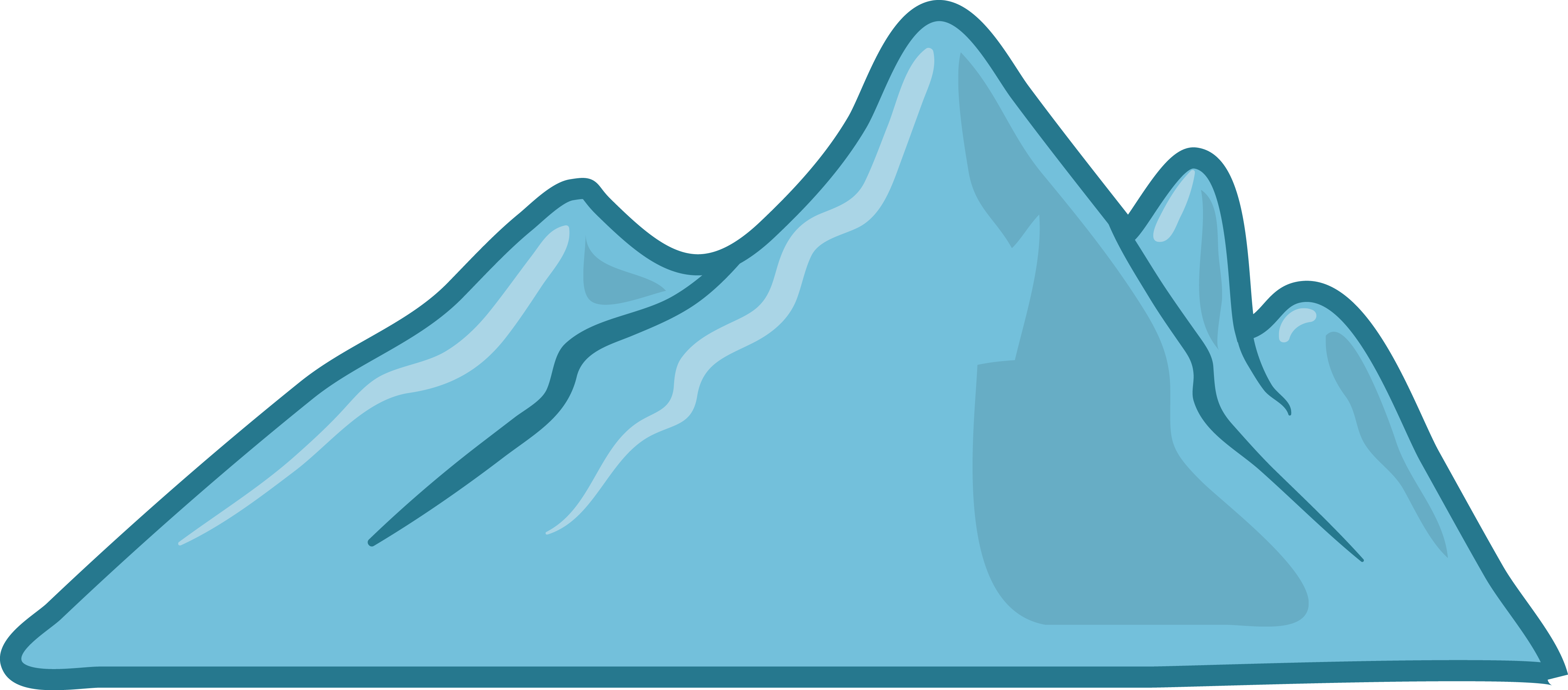 Scalable Vector Graphics Clip Art - Cartoon Mountain (4424x1947)