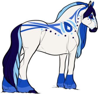 8090 As Ocean's Tear By Ahernstables - Mane (400x367)