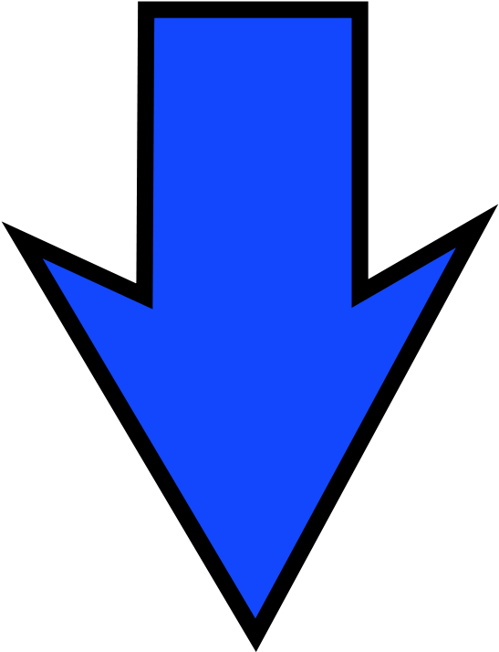 Blue Down Arrow Png (586x800)