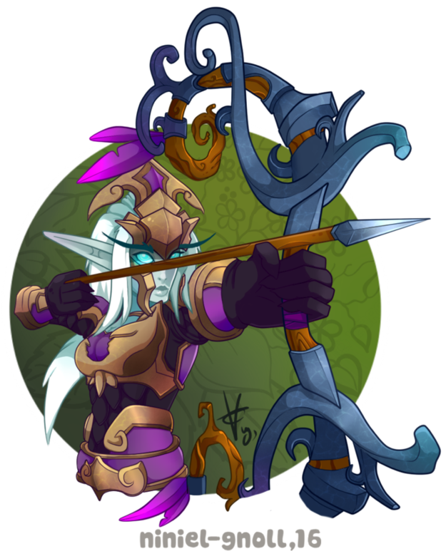 My Night Elf Hunter - Night Elf (831x961)
