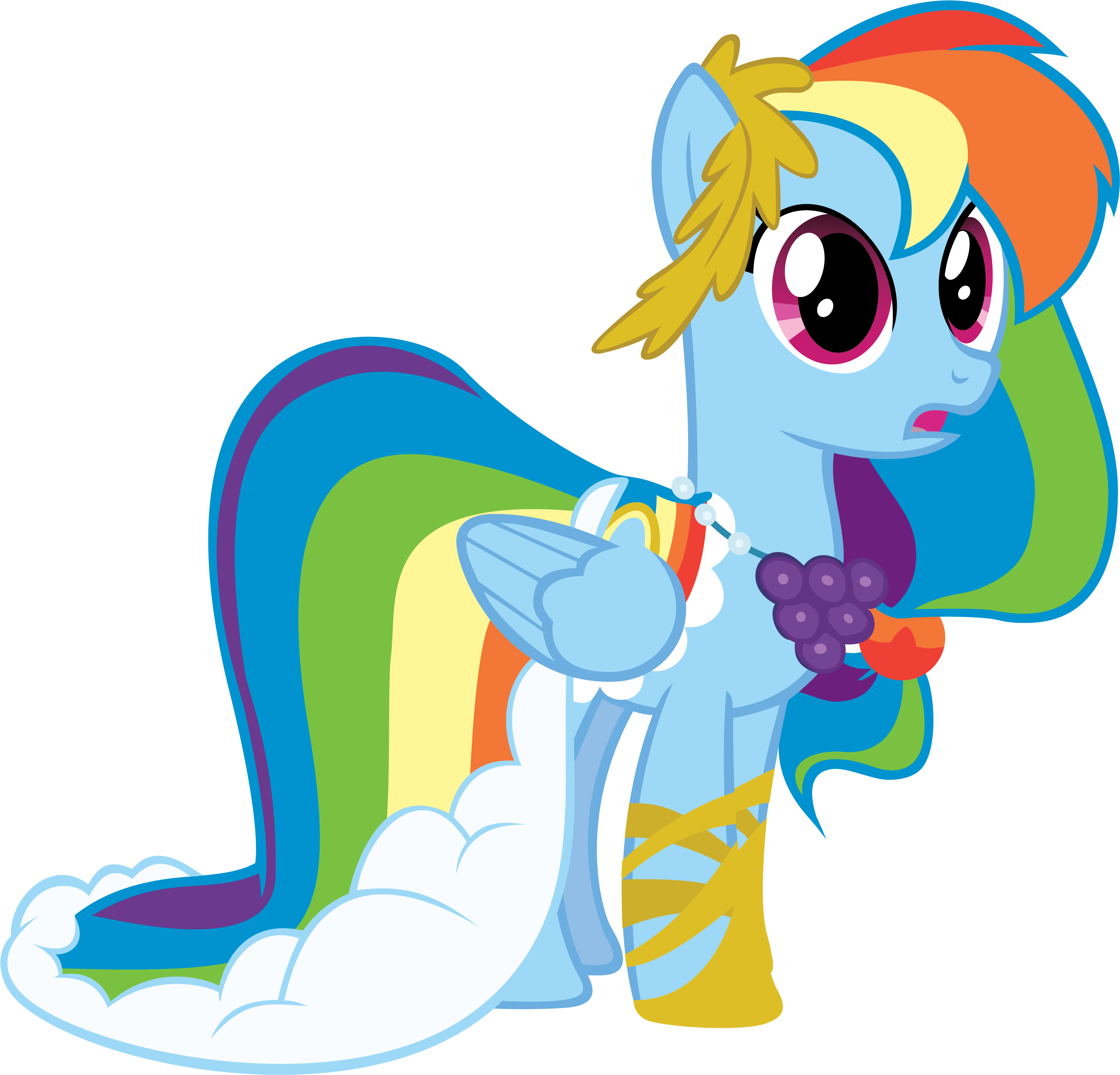 Uploaded - Rainbow Dash In A Dress (4487x4231)