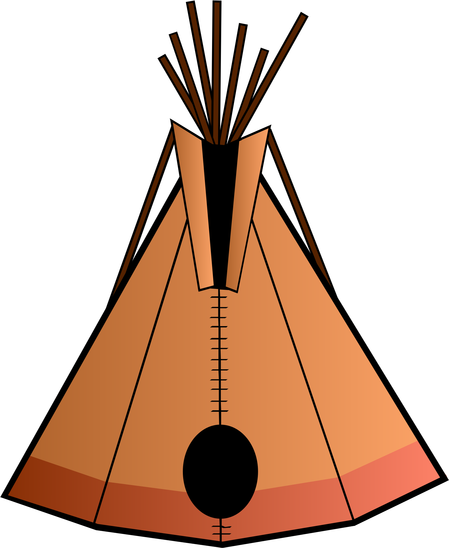 Big Image - Teepee Clipart (1697x2400)