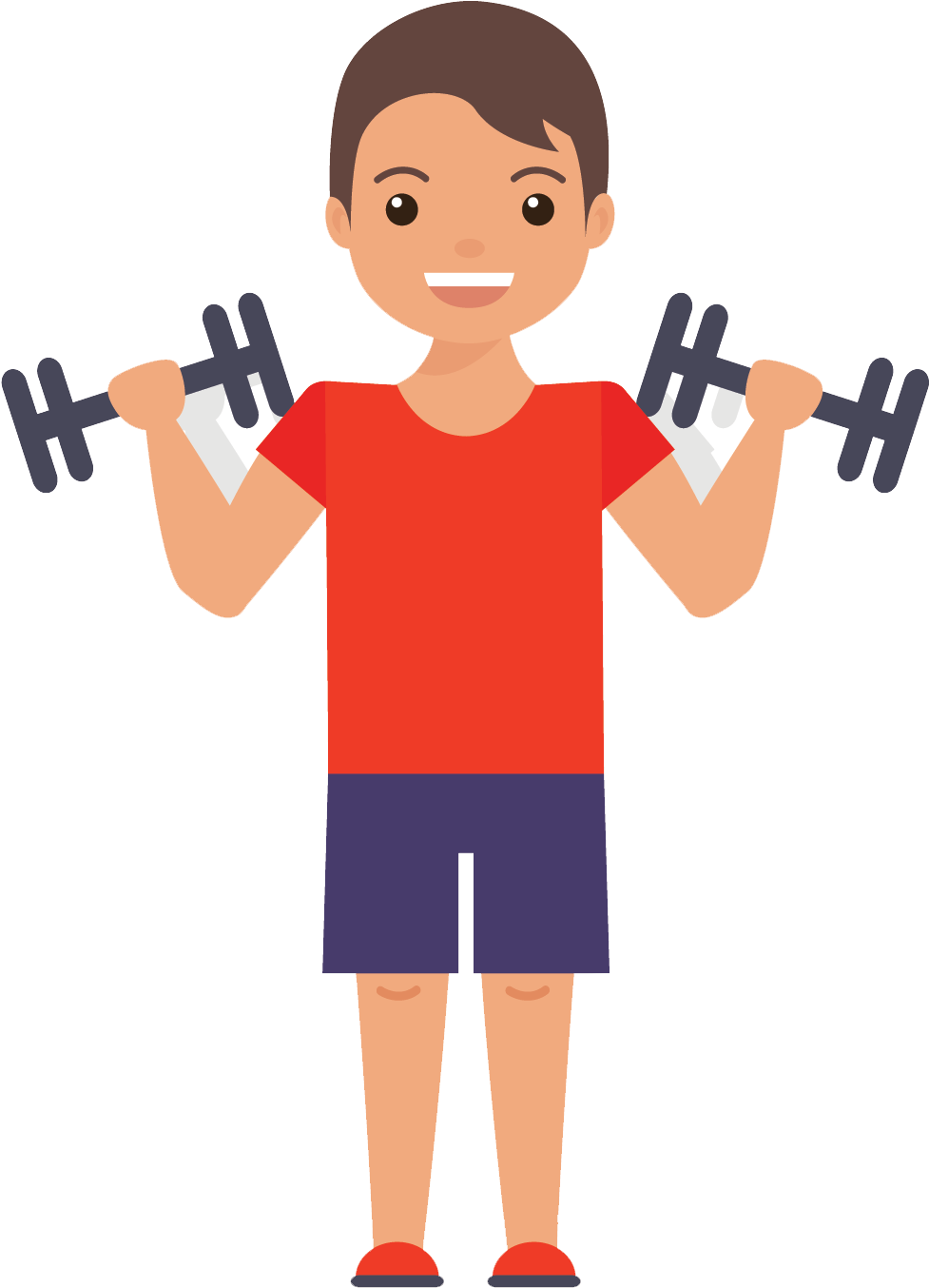 Gym Training 5 Sessions - Cartoon (1411x1410)